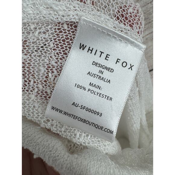 White Fox Semi Sheer Popcorn Textured Lounge Pants Womens Large White - Picture 9 of 12